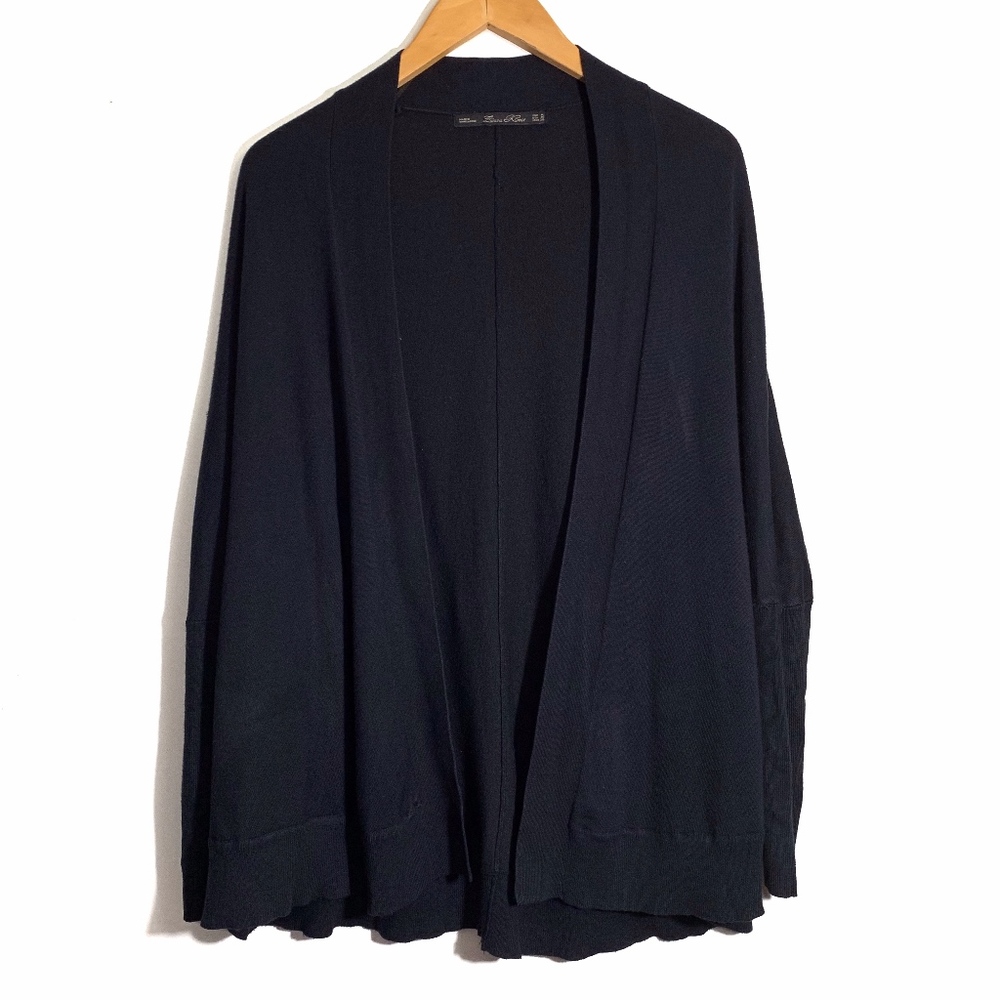 Zara Cardigan Size Medium M Open Front Navy Blue